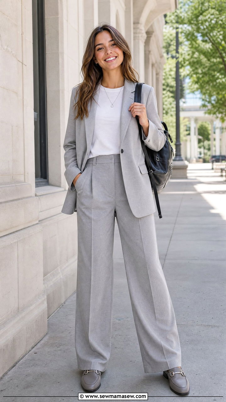 Gray Blazer Trousers Graduation Outfit - 25 Law school graduation outfit ideas