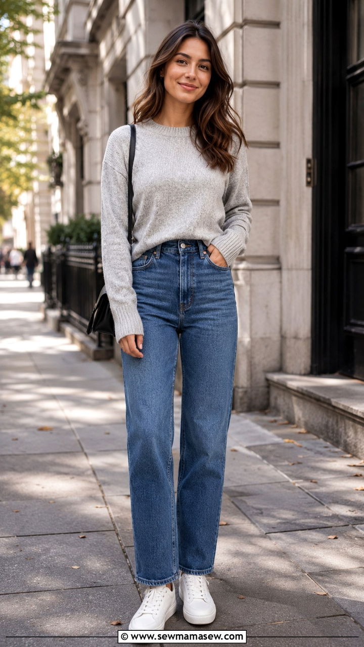 Gray Sweater and Jeans Outfit - 30 Gray outfit ideas