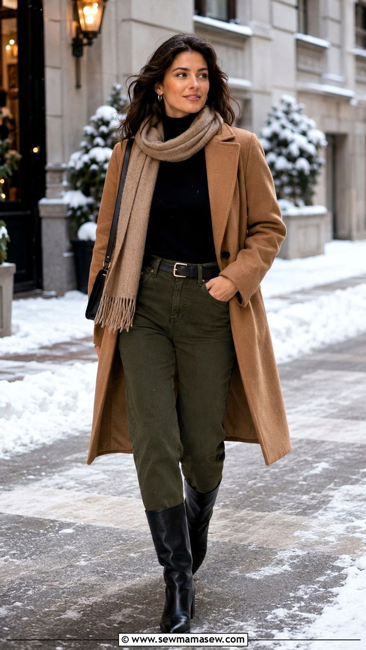 Green Jeans Winter Coat Outfit - 30 Green jeans outfit ideas