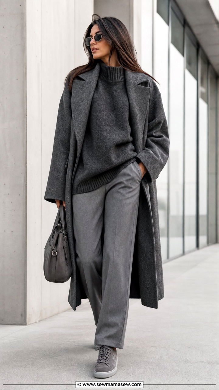 Grey Monochrome Outfit - 25 Head to toe color outfit ideas