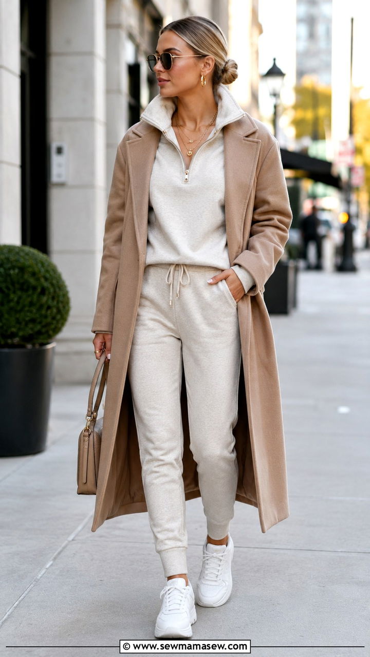 Half zip hoodie and joggers outfit - 30 Hoodie and joggers outfit ideas