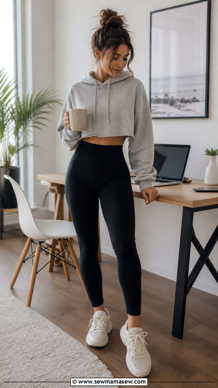 HalfZip Pullover And PullOn Chino Pants For WFH - 40 Work from home outfit ideas