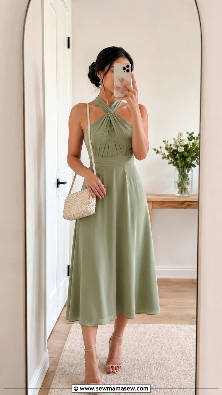 Halter neck dress med school graduation outfit - 30 Med school graduation outfit ideas