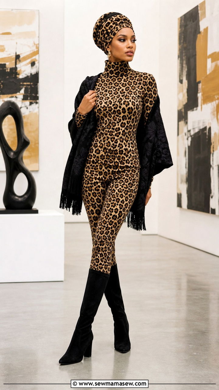 Head To Toe Leopard Print With Go Go Boots - 20 60s outfit ideas 2026