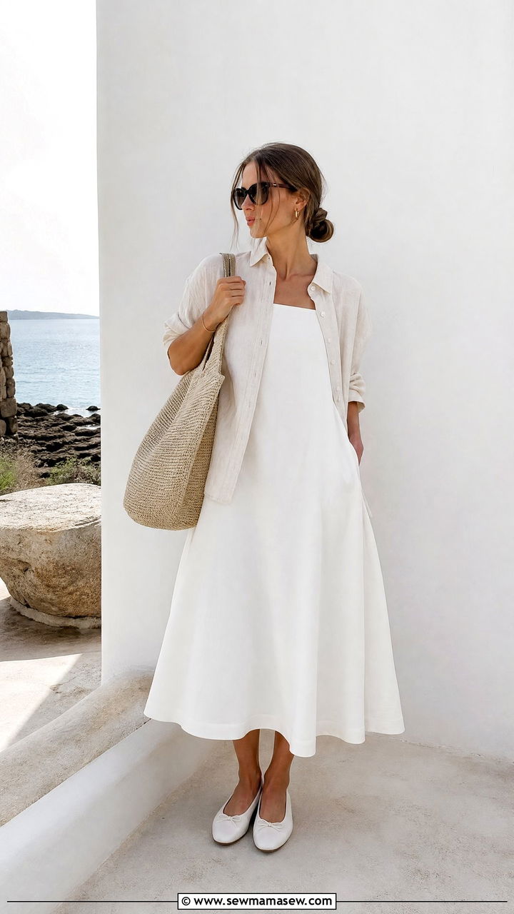 Head To Toe White Toteme Outfit - 25 Quiet luxury outfit ideas Toteme style