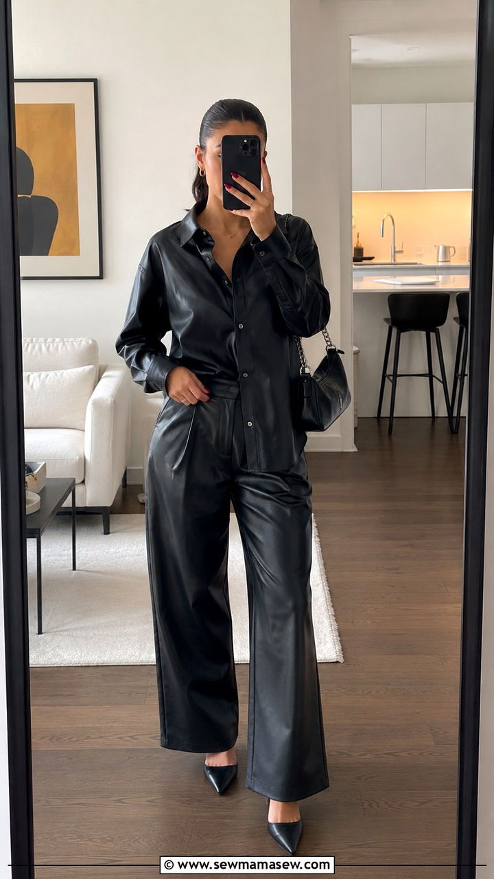 Head to Toe Leather in Soft Silhouettes - 25 2026 fashion trends women classy