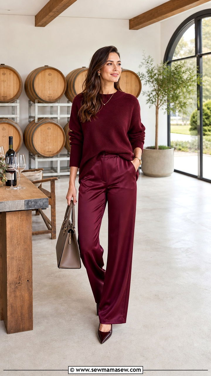 Head to Toe Wine Monochrome - 40 All wine outfit ideas