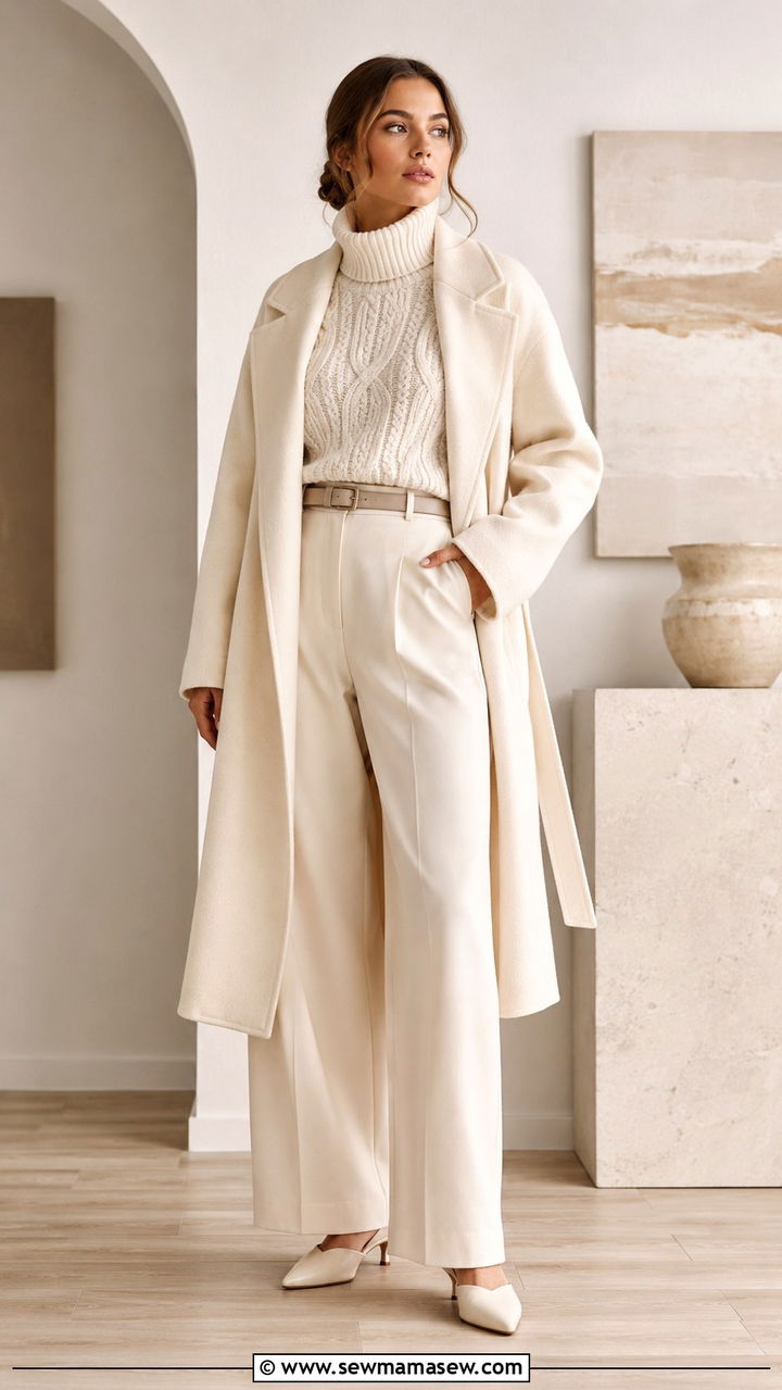 Head to toe cream monochrome outfit - 25 trendy outfits to copy