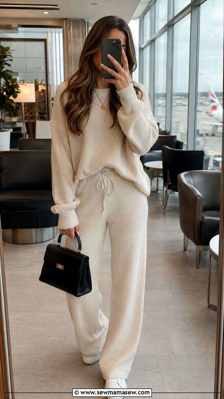 Heathrow airport outfit with midi shirt dress - 25 Airport outfit ideas Heathrow London