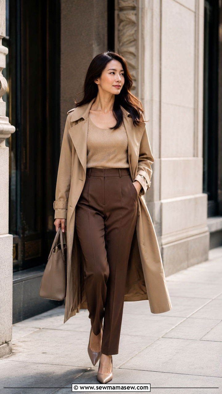 Heavy color blocked two piece outfit - 30 Petite outfit ideas mistakes