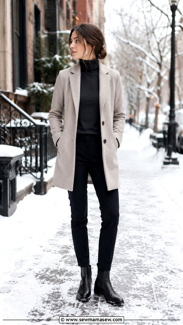 Heavy layered winter outfit - 30 Petite outfit ideas mistakes