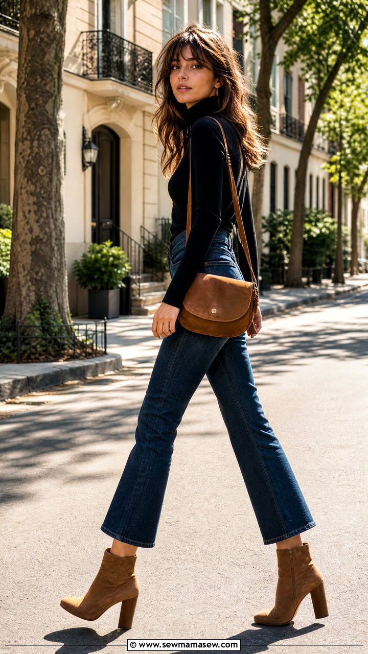 Heeled ankle boots with flare jeans outfit - 35 How to style ankle boots