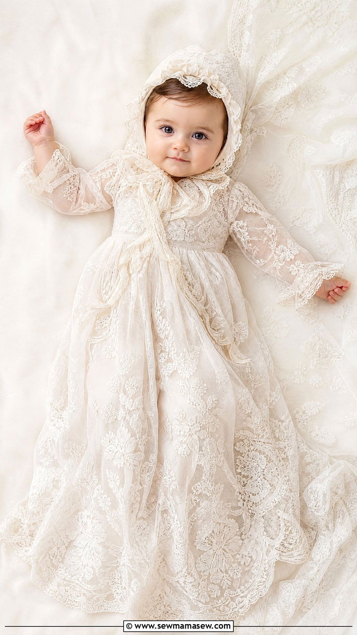 Heirloom Lace Gown Cake Smash Outfit - 25 Cake smash outfit ideas