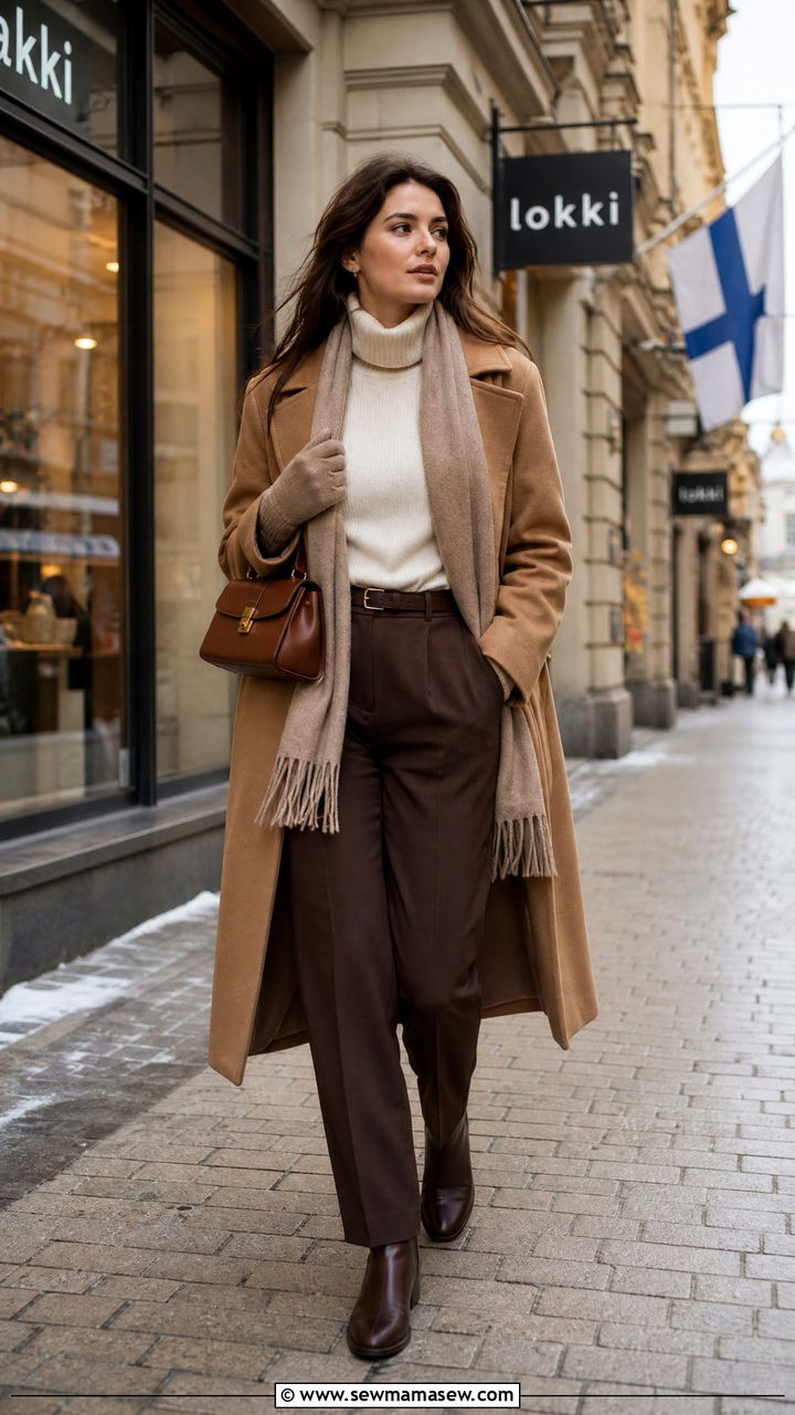 Helsinki Camel Wool Coat Outfit - 25 Helsinki outfit ideas