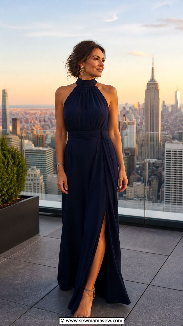High Neck Halter Dress For 40th Birthday - 40 Birthday outfits for women