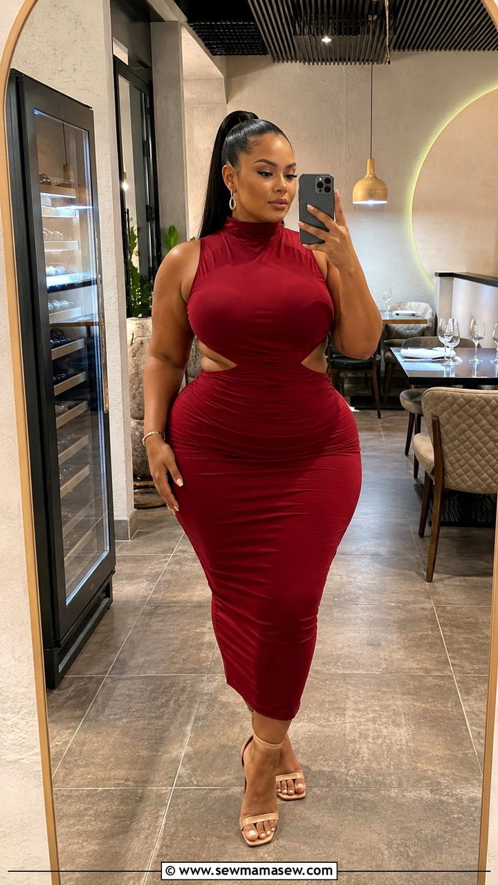 High Waist Trousers With Lace Bodysuit - 25 Birthday dinner outfit ideas plus size