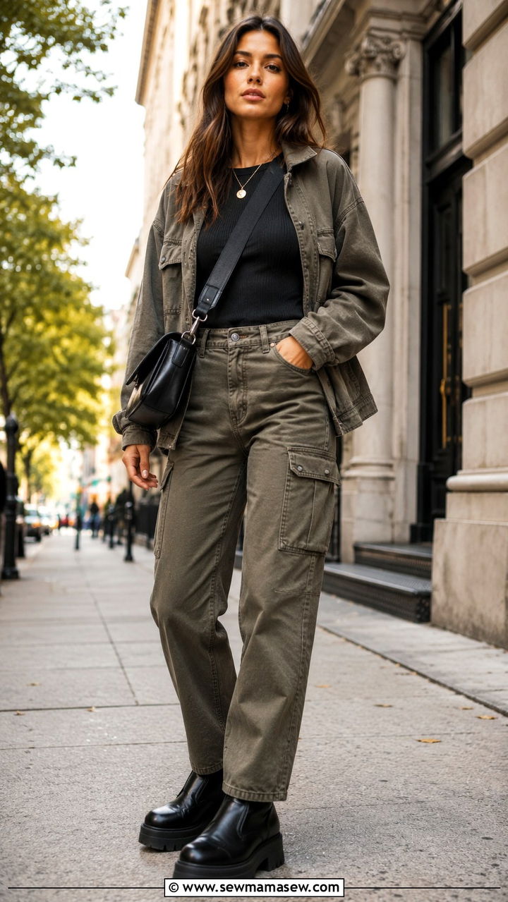 High Waisted Barrel Leg Jeans With Kitten Heel Boots - 30 High waisted jeans outfit ideas with boots