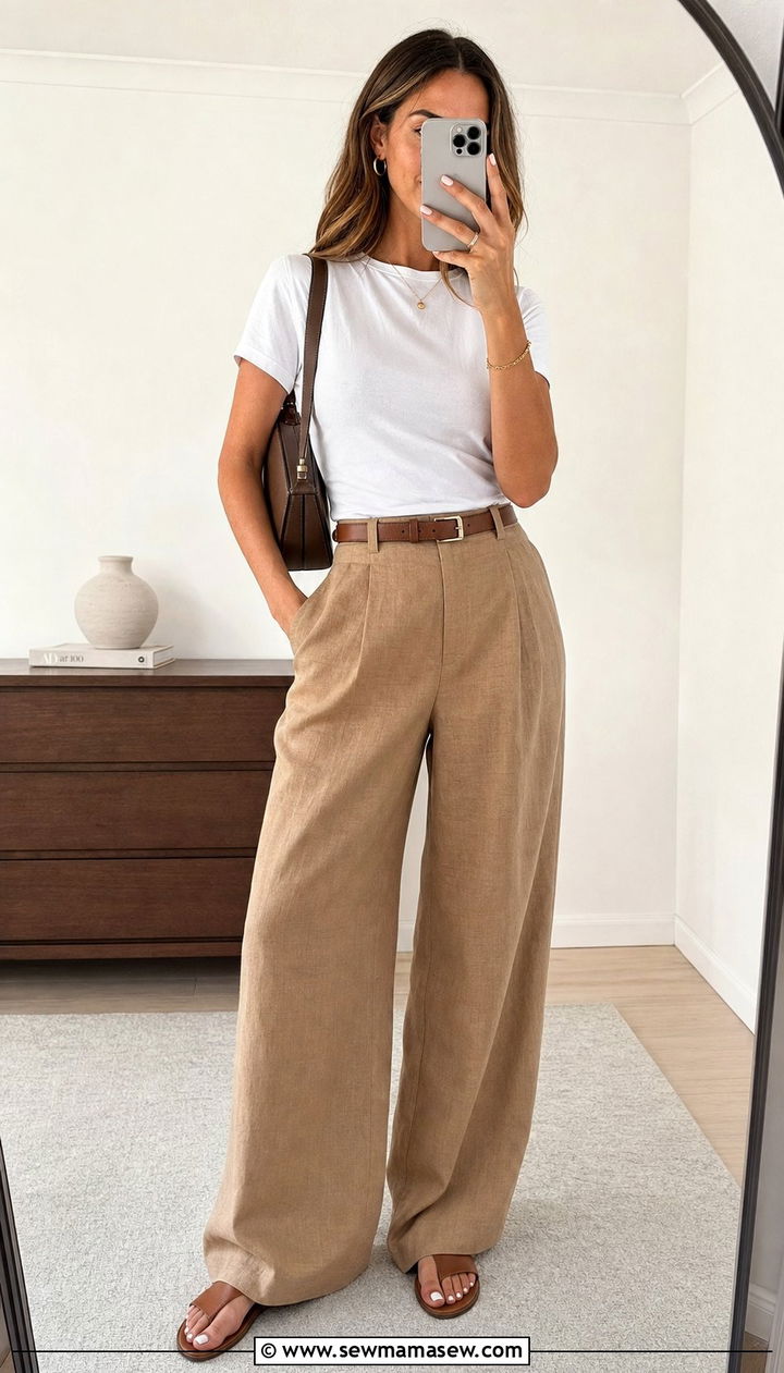 High Waisted Linen Pants Outfit Casual - 35 casual linen pants outfits