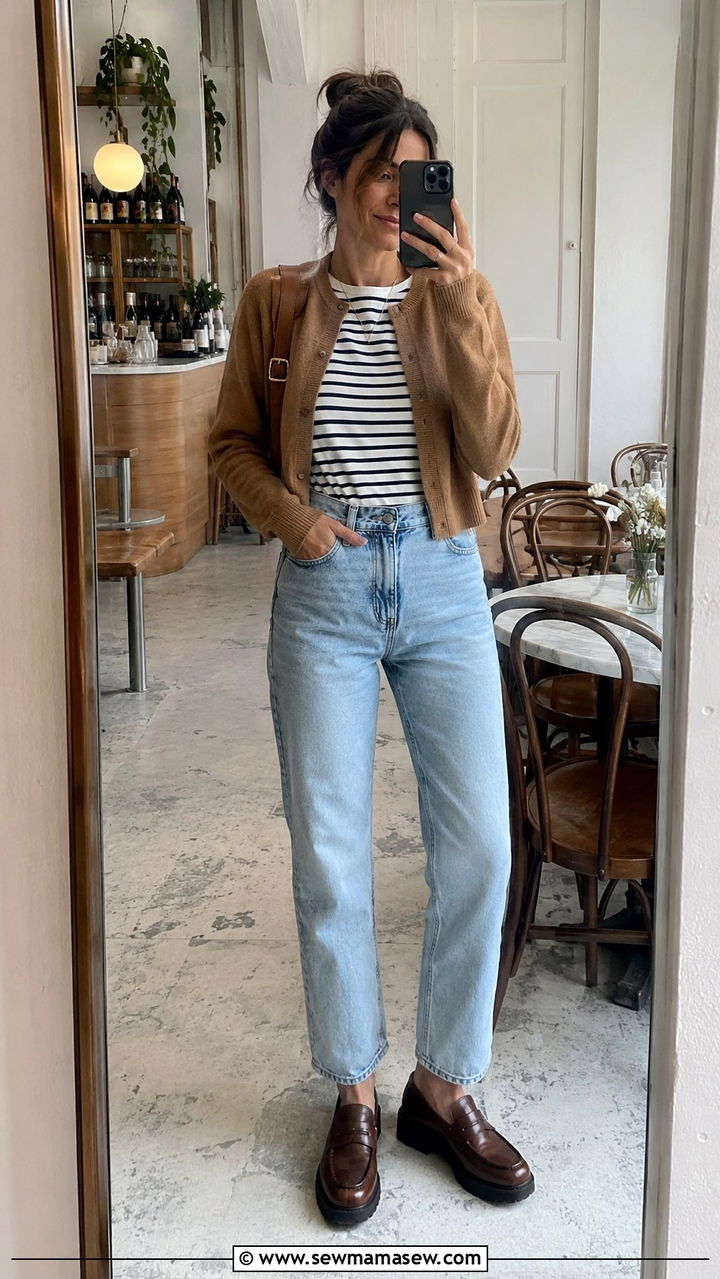 High Waisted Mom Jeans With Loafers - 30 High waisted jeans outfit ideas with flats