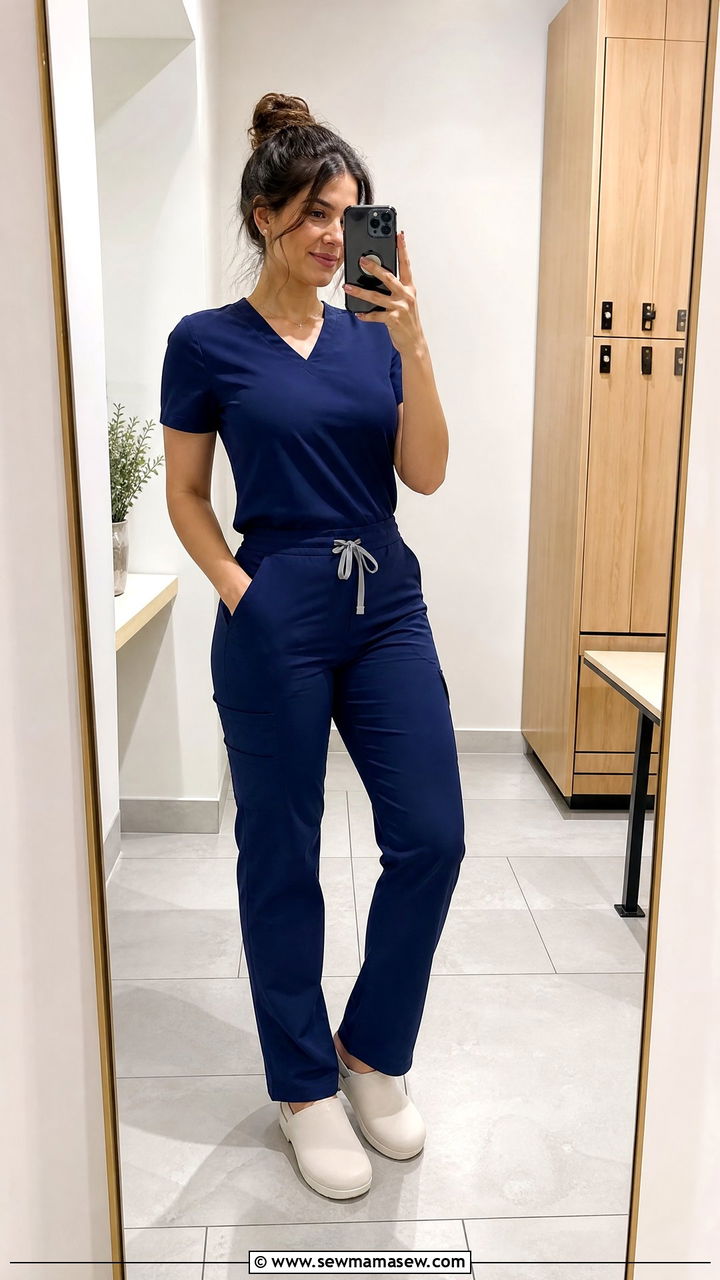 High Waisted Scrub Pants Outfit - 30 Cute scrubs outfits