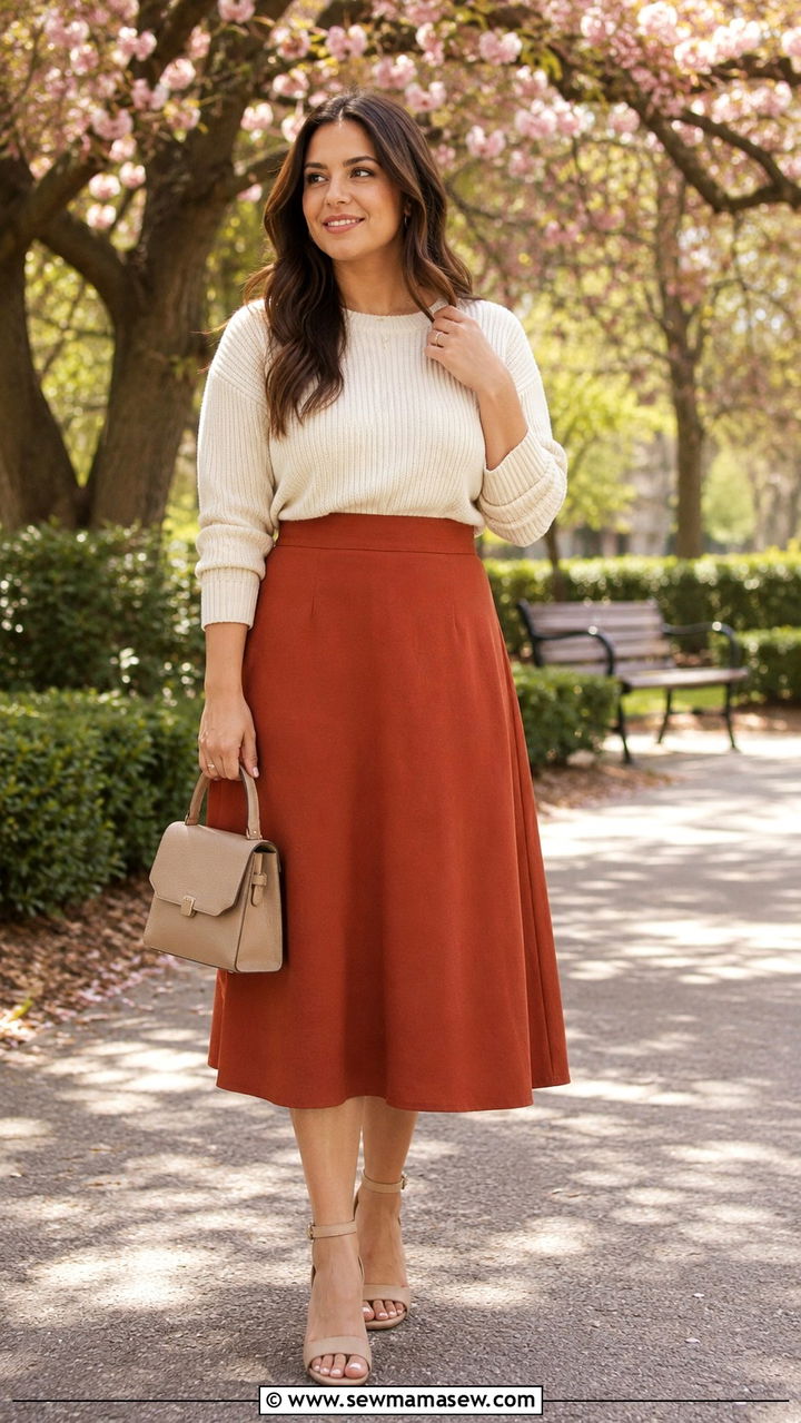 High Waisted Skirt Outfit For Love Handles - 20 Outfits for love handles