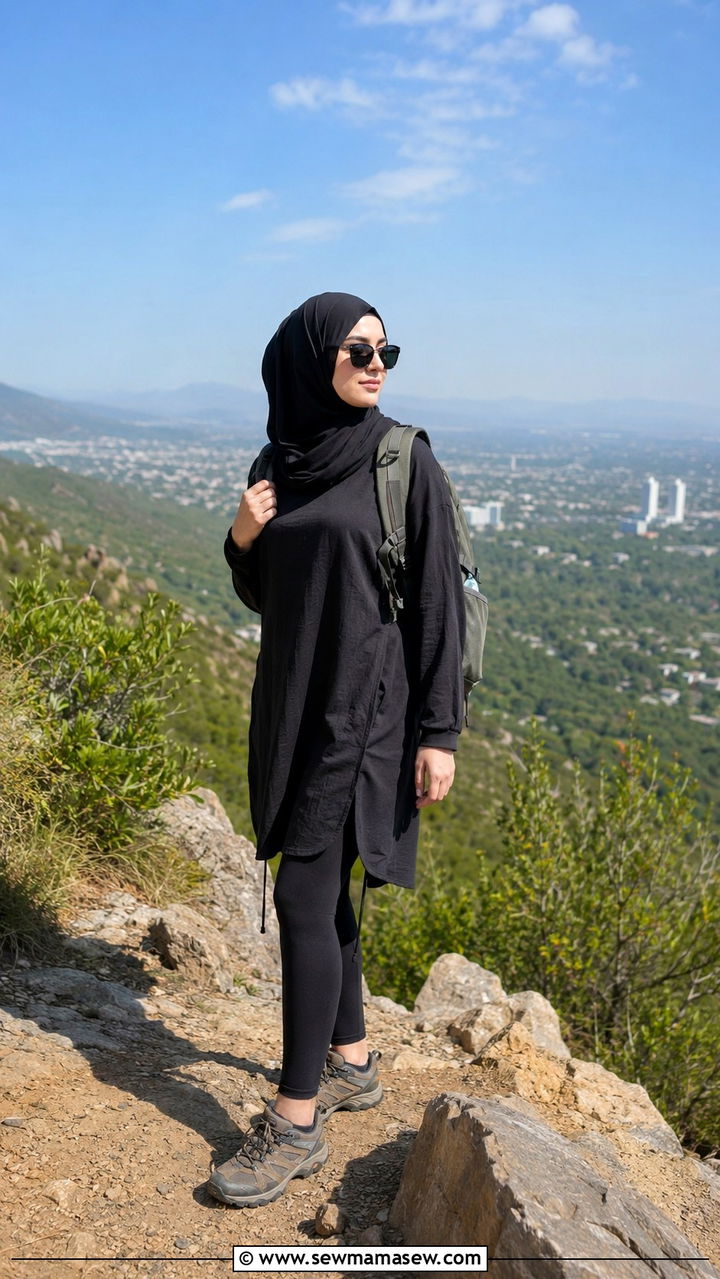 Hiking Leggings With Long Tunic - 30 Islamabad outfit ideas