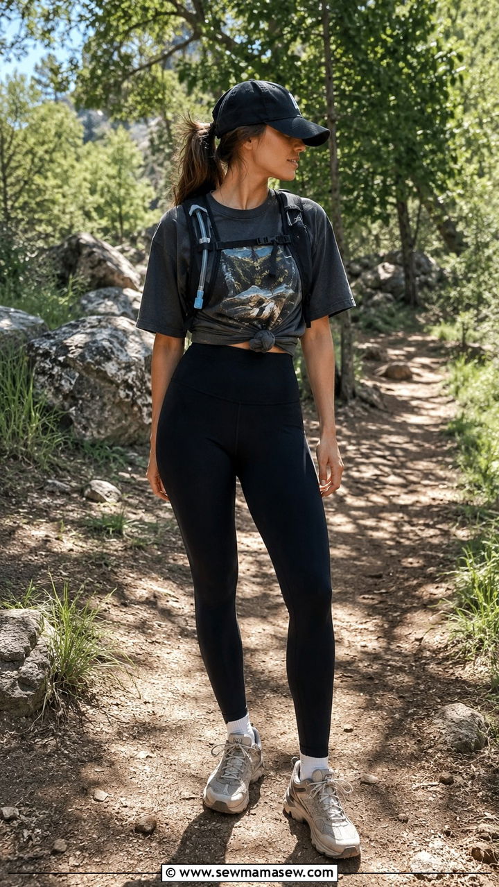 Hiking Outfit with Black Leggings - 30 Hiking outfit ideas 2026