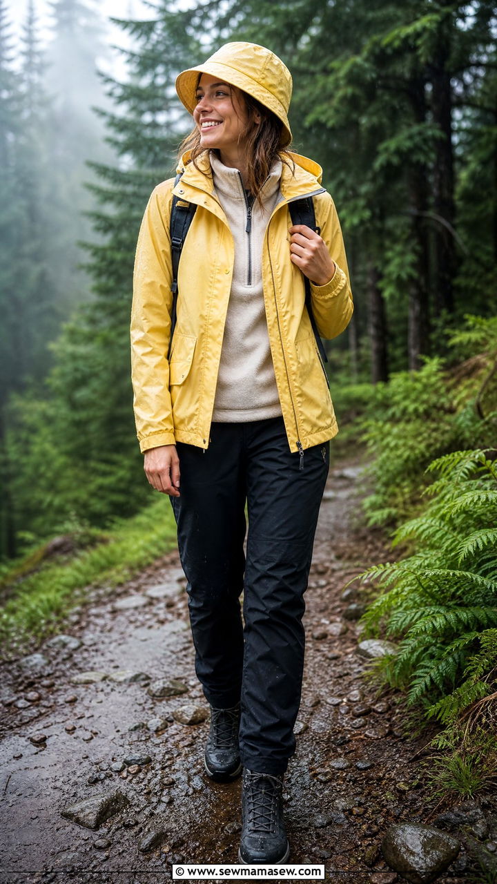 Hiking Outfit with a Rain Jacket - 30 Hiking outfit ideas 2026