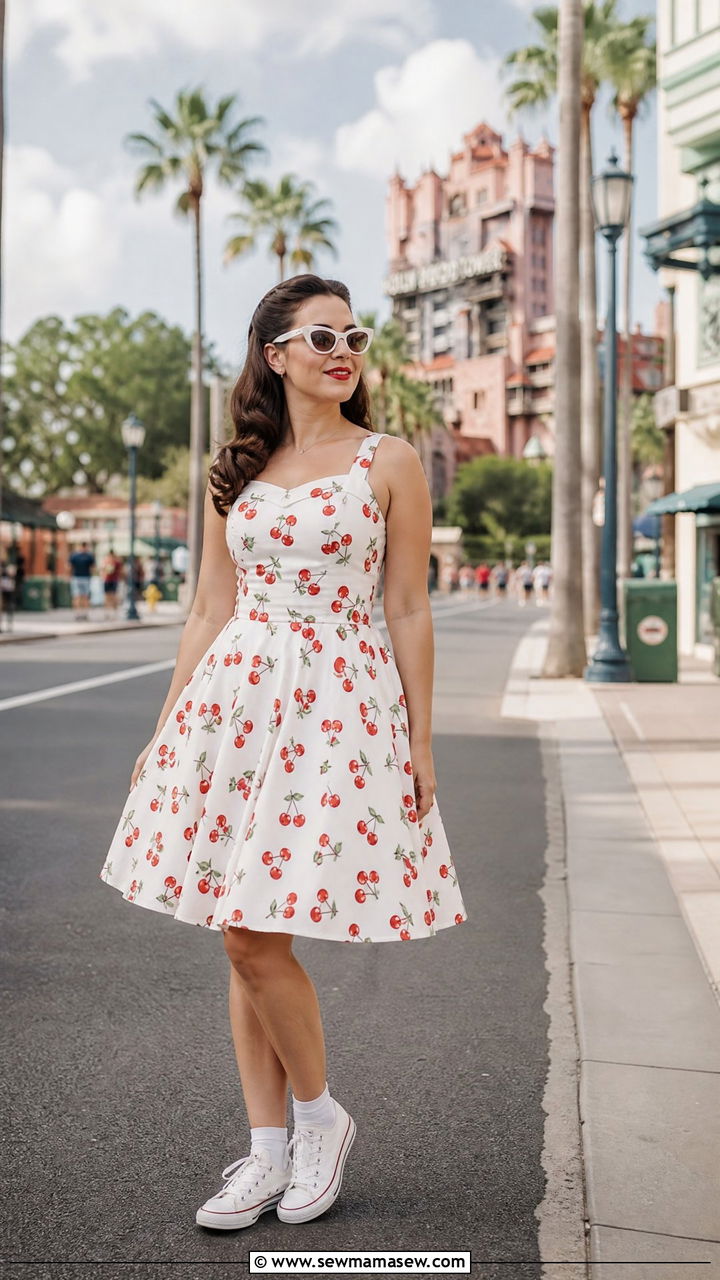 Hollywood Studios Retro Dress Disney World Spring Outfit - 30 Disney World outfit ideas spring