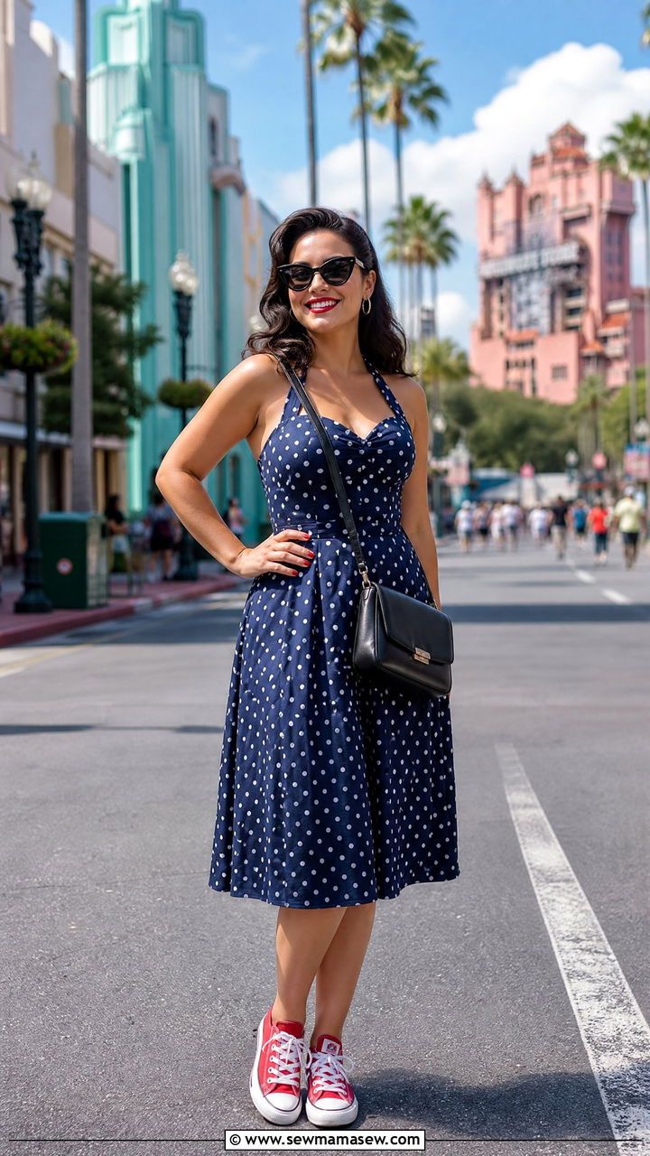 Hollywood Studios outfit with vintage Hollywood dress - 40 What to wear in Disney World