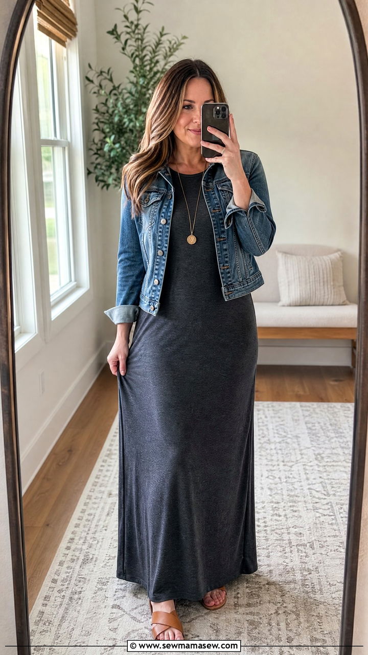 Homeschool Mom Maxi Dress With Sandals - 25 Homeschool mom outfit ideas