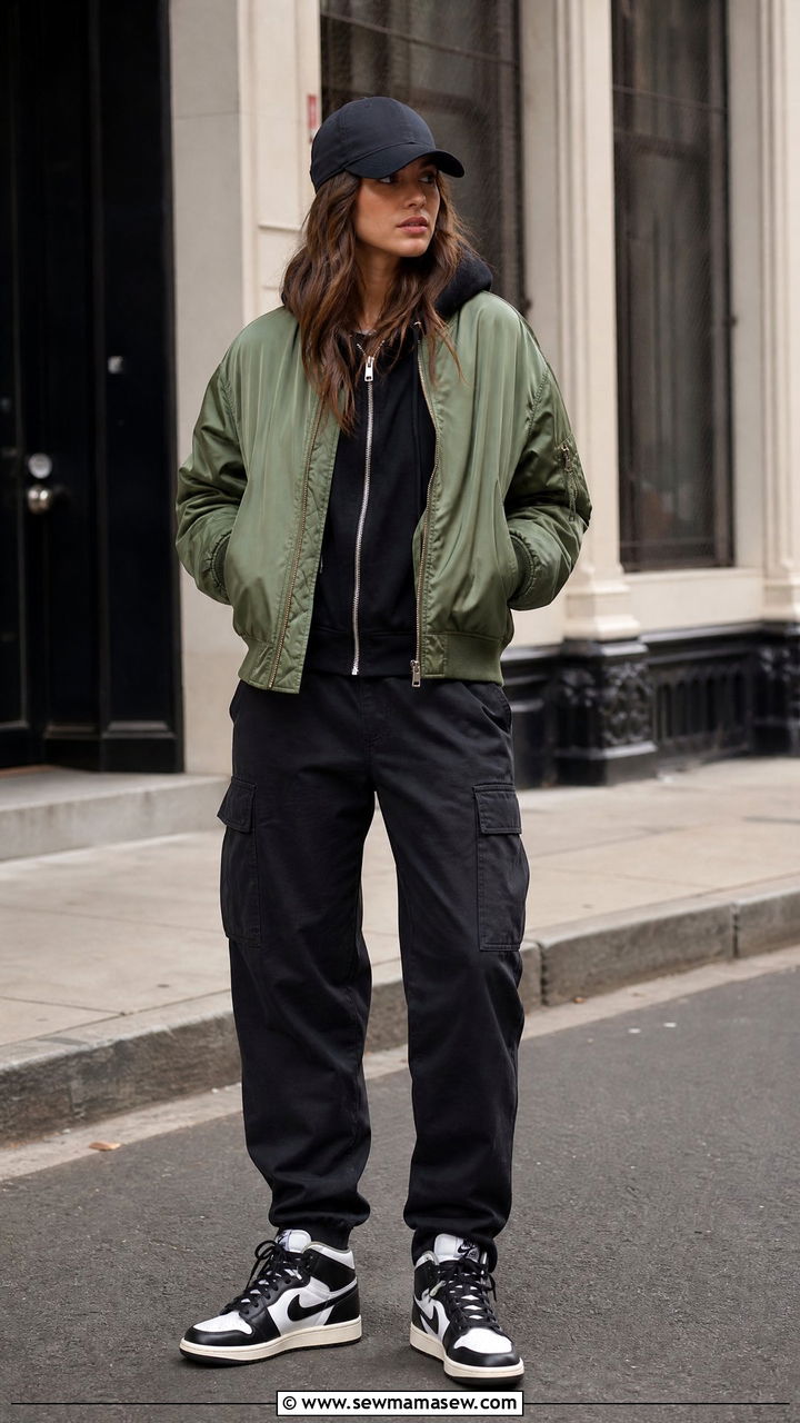 Hoodie With a Bomber Jacket Look - 35 How to style a hoodie