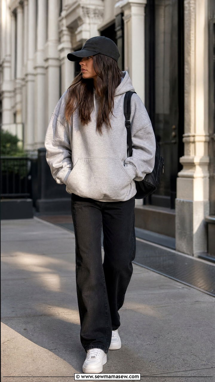 Hoodie and Black Jeans Casual Outfit - 25 How to style black jeans