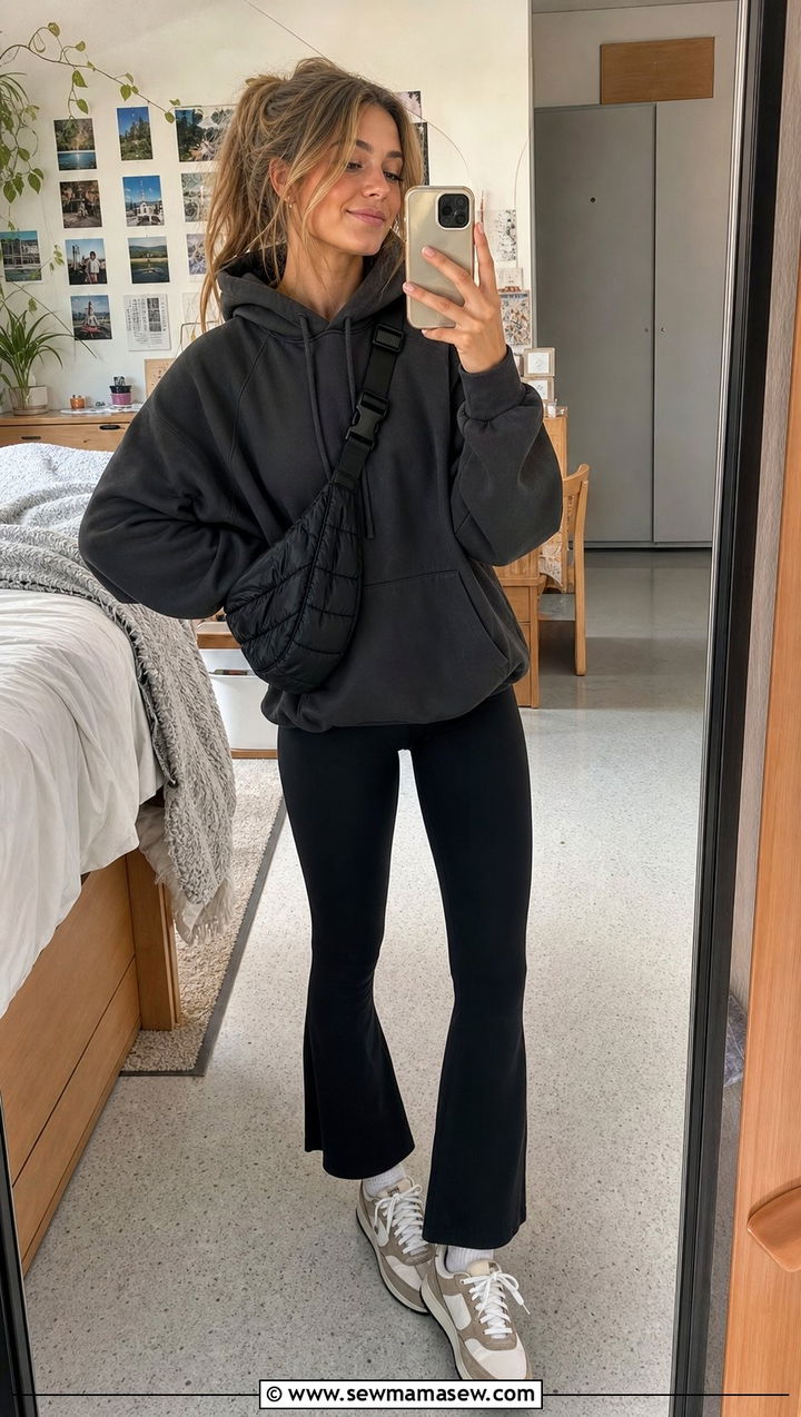 Hoodie and Leggings Outfit College - 35 casual college outfits