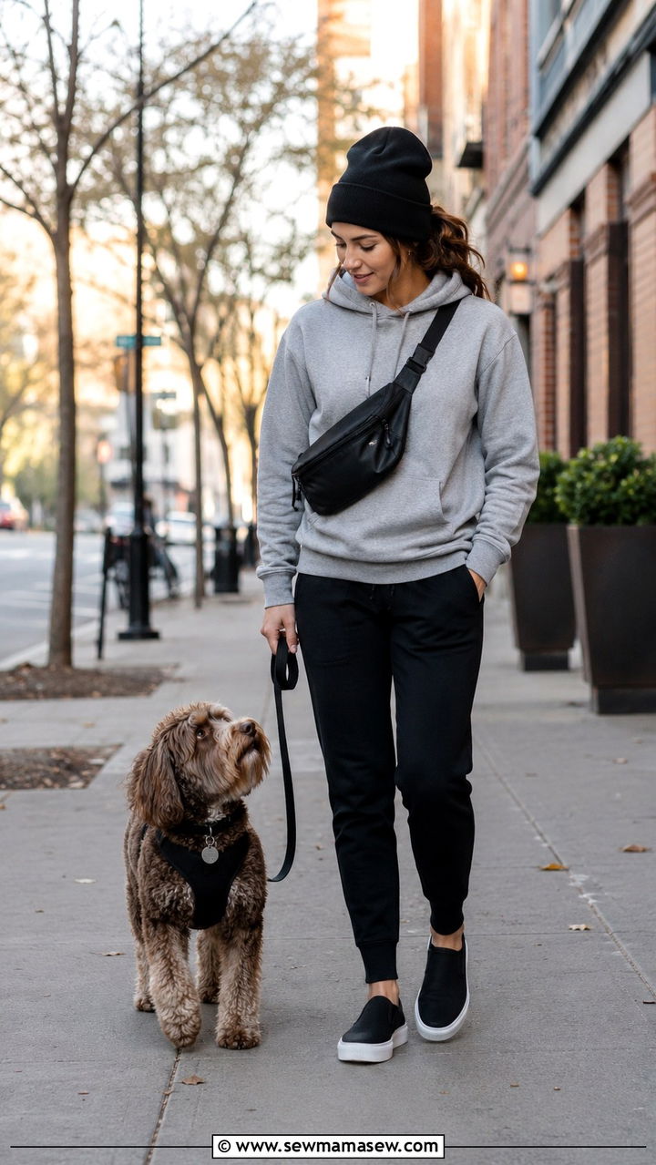 Hoodie and joggers dog trainer casual outfit - 30 Dog trainer outfit ideas