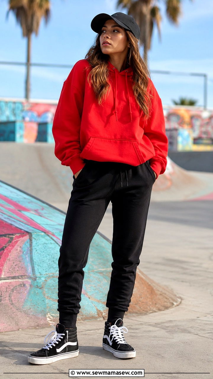 Hoodie and joggers with high top sneakers - 30 Hoodie and joggers outfit ideas