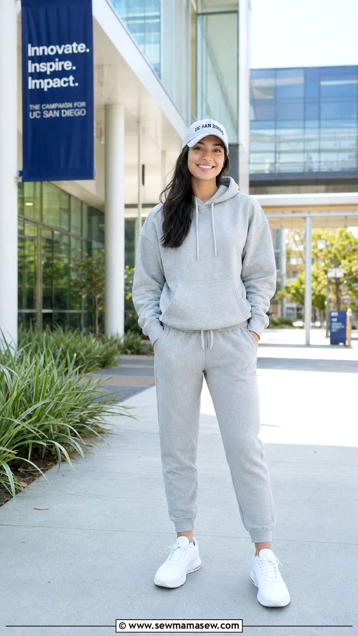 Hoodie with Joggers and Sneakers - 35 back to school outfits inspo