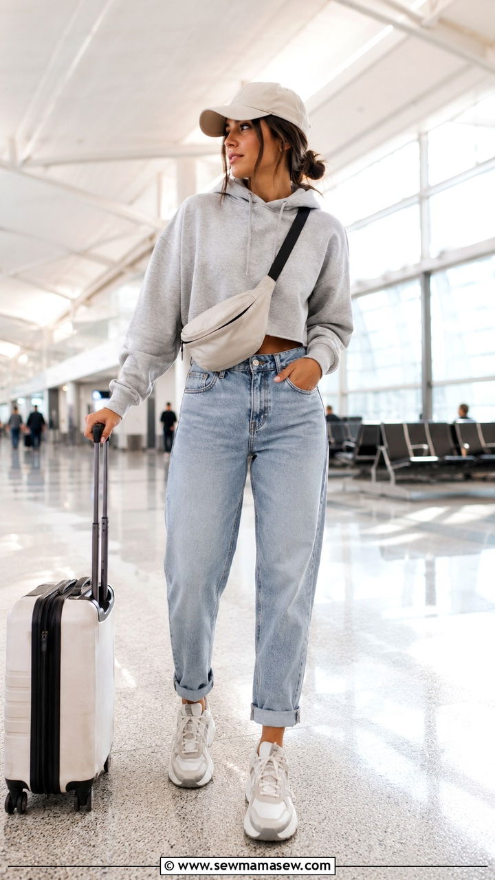 Hoodie with mom jeans and chunky sneakers - 30 How to style mom jeans