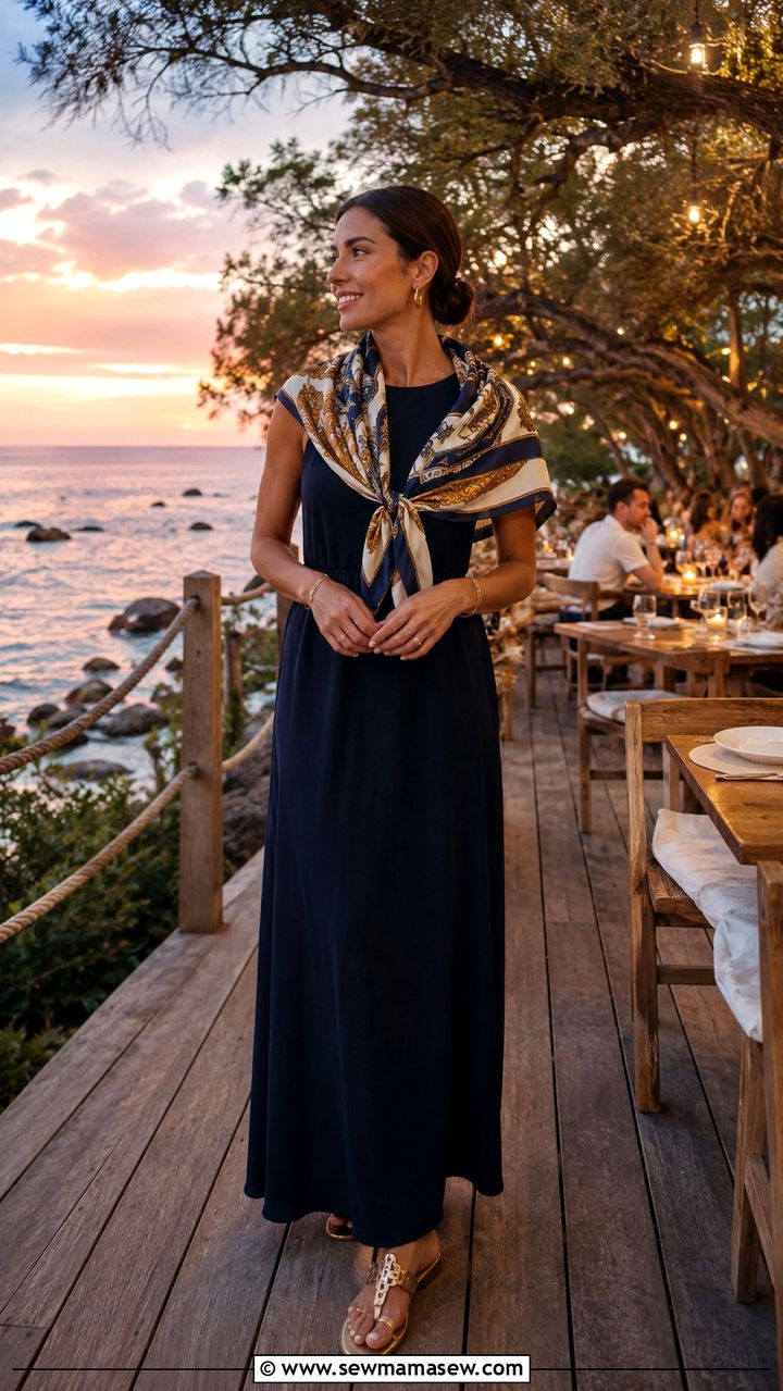 How to Style a Scarf with a Maxi Dress - 30 How to style a scarf