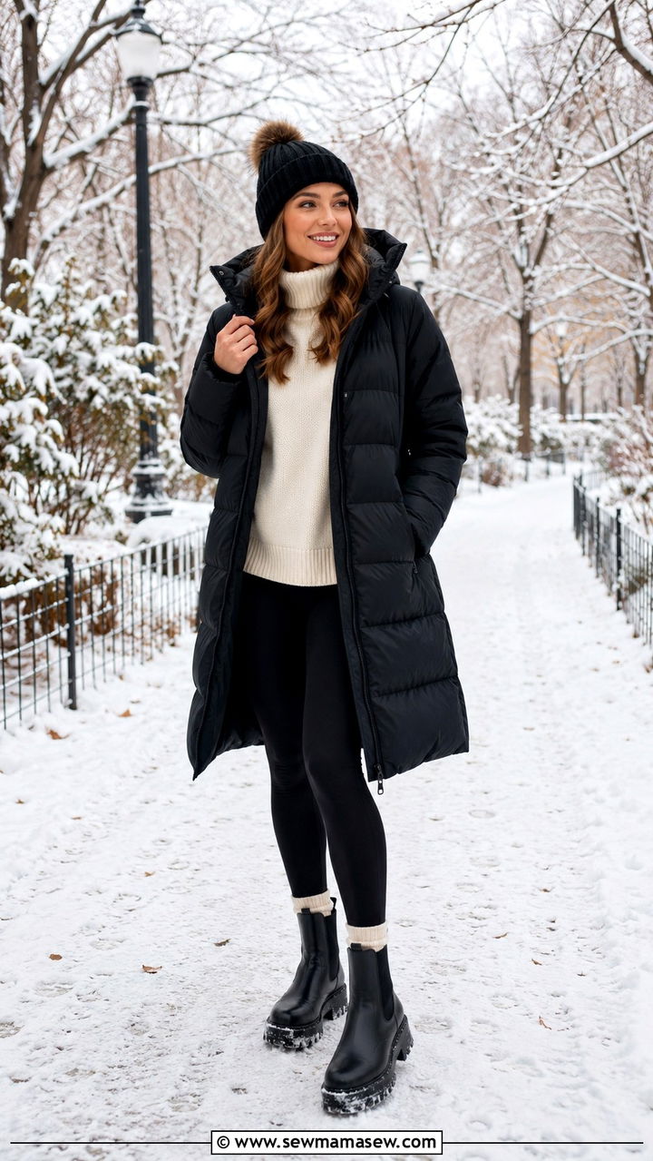 How to style a puffer jacket with leggings - 30 how to style jacket outfits