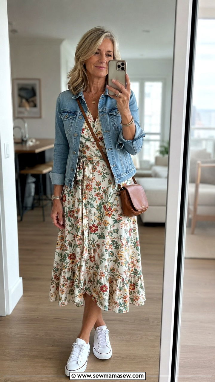 How to style white sneakers with a midi dress - 20 How to style white sneakers over 50