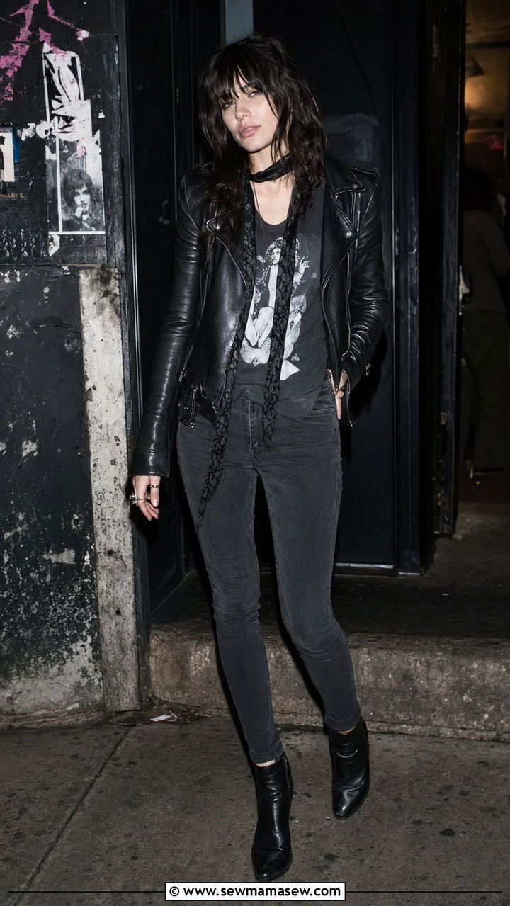 Indie Sleaze Leather Jacket Outfit - 35 aesthetic outfits ideas