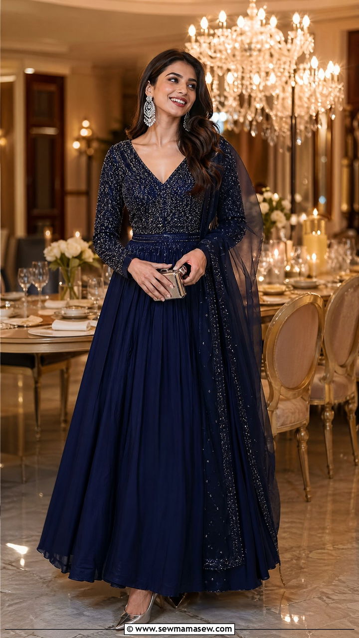 Indo Western Gown For Diwali - 35 Diwali outfit ideas