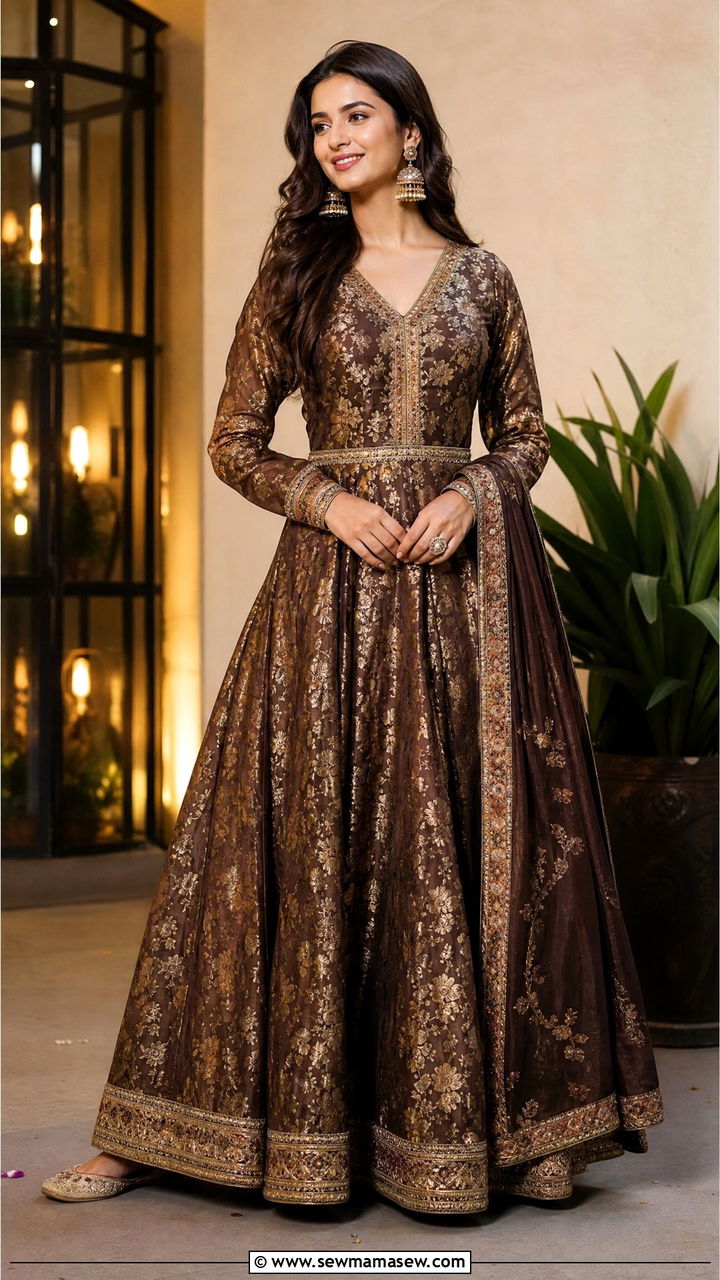 Indo Western Gown for Karwa Chauth - 25 Karwa Chauth outfit ideas