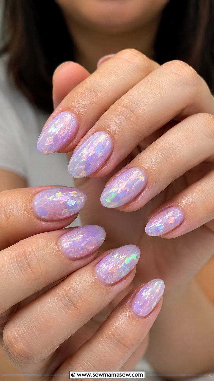 Iridescent Mermaid Gel Nails - 50 gel polish
