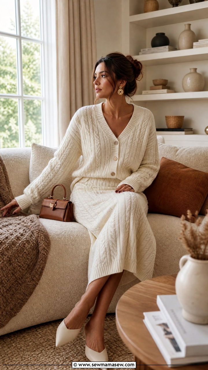 Ivory Co Ord Knit Set - 30 Ivory outfit ideas