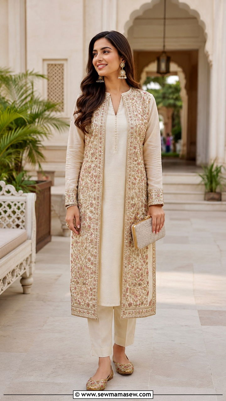 Jacket Kurta Set For Daytime Wedding Event - 20 Wedding guest outfit ideas Indian wedding