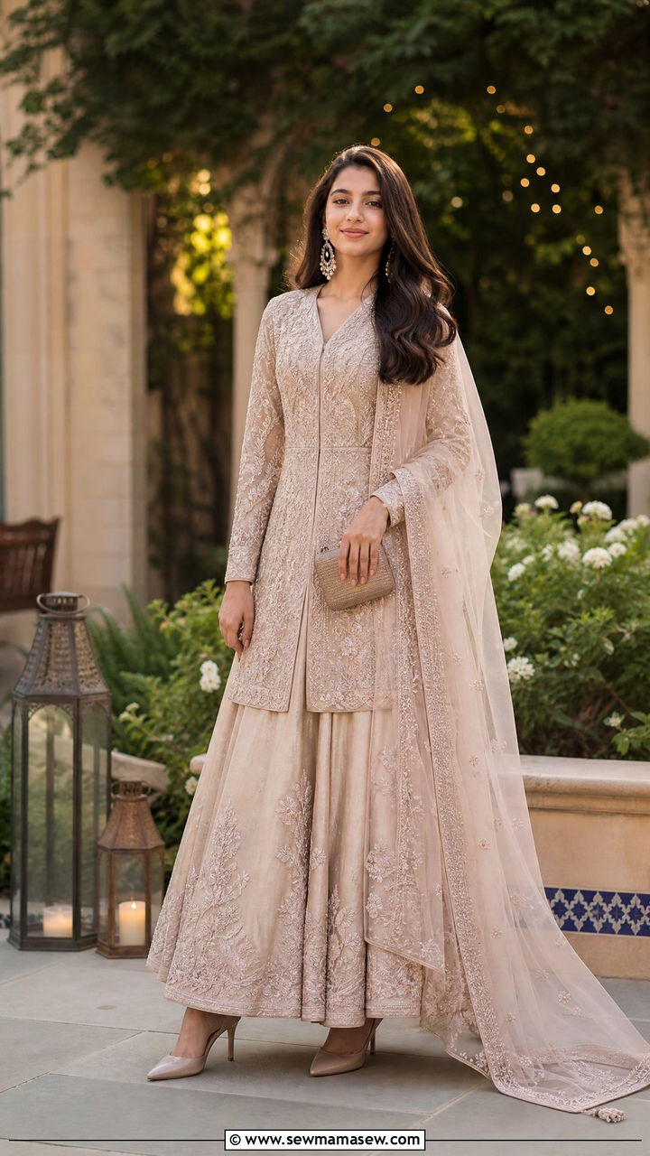 Jacket Style Lehenga - 30 Eid outfits for girls