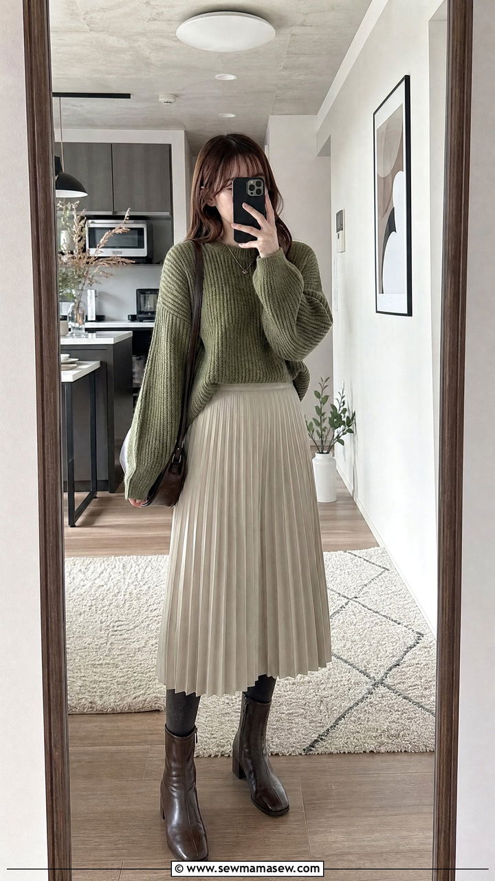 Japan Early Spring Knit Sweater Outfit - 25 Japan packing list outfits