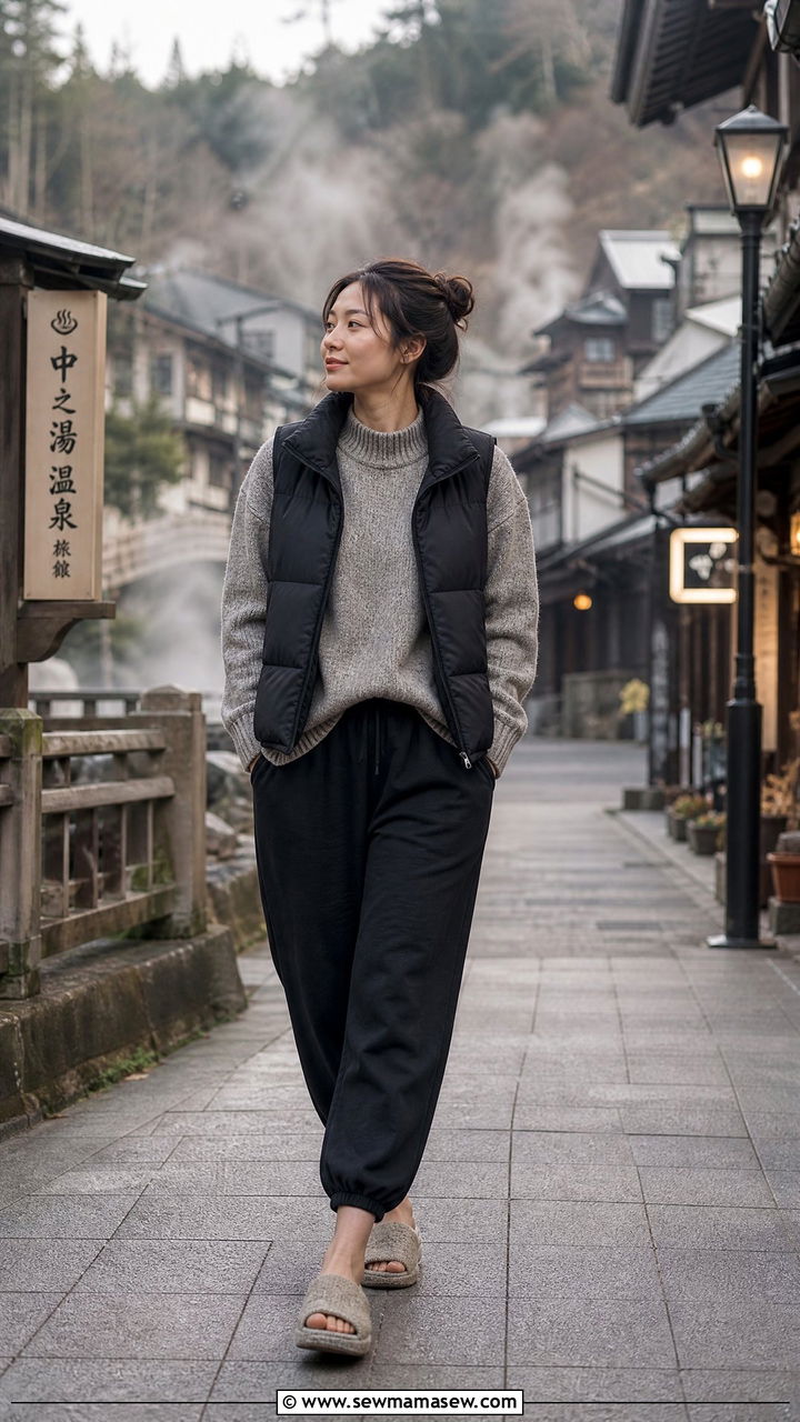Japan Onsen Town Casual Outfit - 25 Japan packing list outfits